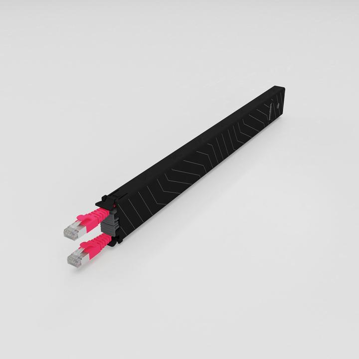 Actual product image PATCHBOX one / Cassette / 8RU / Cat 6A, UTP, 0.8 m, red (UTP, CAT6a, 0.80 m)