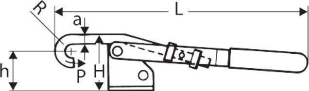 Actual product image Amf Hook type toggle clamp (23 mm)