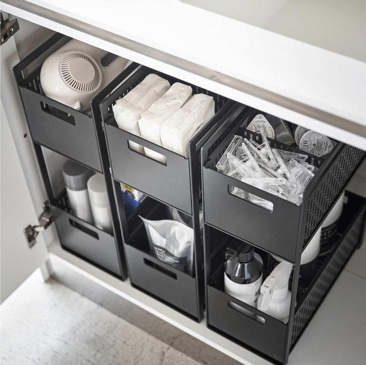Actual product image Yamazaki Storage baskets with stand TOWER (1 x)