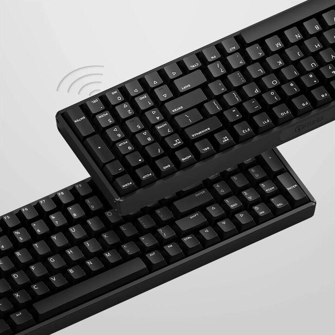Actual product image Iqunix F97 Dark Side Wireless Gaming Keyboard, RGB - MX Brown Switches (DE, Wireless, Cable)