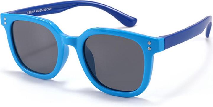 Techsuit - Sunglasses Polarised (8351-C29) - Square Shape, for Kids - Blue / Dark Blue