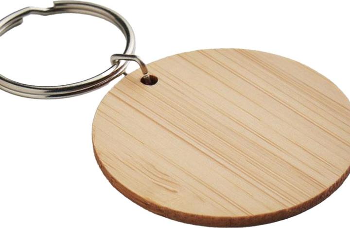 Actual product image MidOcean RoundBoo Round Bamboo Keyring