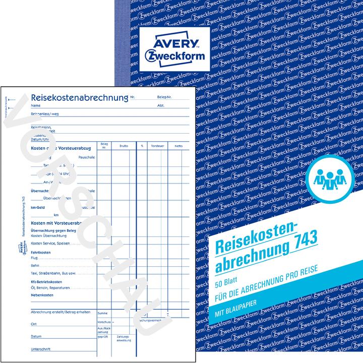 Produktbild Avery Reisekostenabrechnung (50 x)