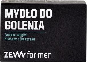 Actual product image ZEW for men Shaving Soap With Charcoal From Bieszczady 85ml (85 ml, Shaving soap)
