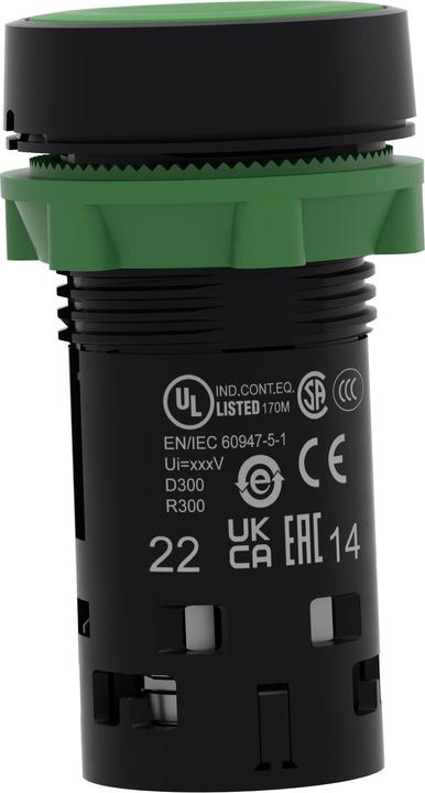 Image du produit Schneider Electric Push button Spring Rtn green NO+NC