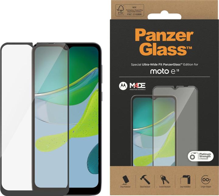 Produktbild PanzerGlass Ultra-Wide Fit (1 Stück, Motorola Moto E13)