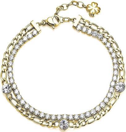 Produktbild Brosway Double gold-plated bracelet for luck with Desideri zircons BEI048 (Edelstahl)