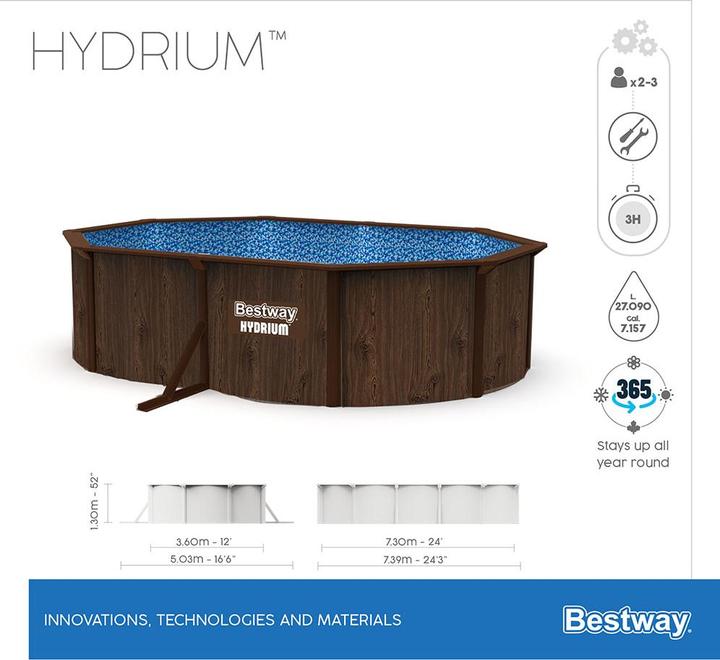 Produktbild Bestway Hydrium (730 x 360 x 130 cm)