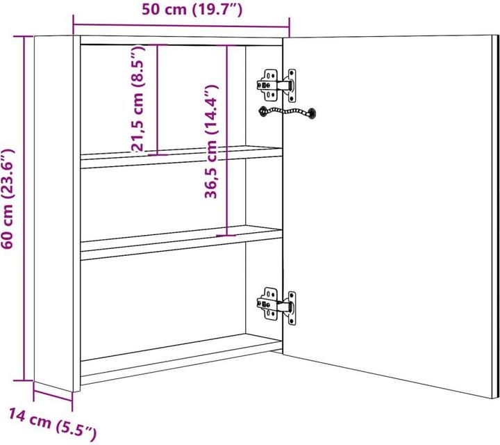 Immagine prodotto VidaXL Xania (50 x 13,5 x 60 cm)