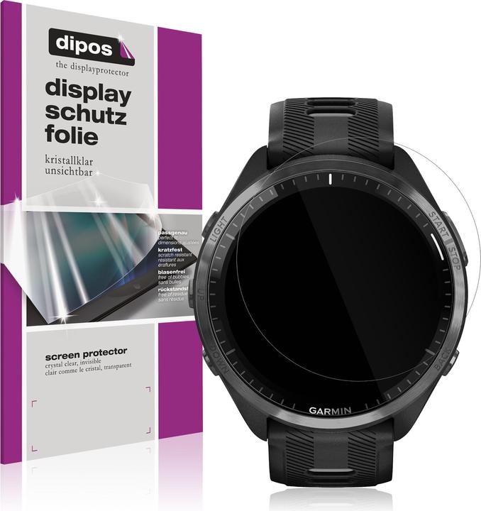 Dipos Schutzfolie Klar für Garmin Forerunner 965