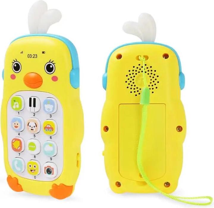 Produktbild Activity Board Baby Musikalisches Handy Cartoon Beissring Telefon mit Ton & Licht Telefon Elektronisches Spielzeug