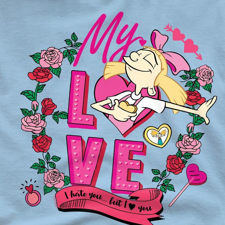 Immagine prodotto Hey Arnold! I Hate You But Love You TShirt Valentinstag (XL)