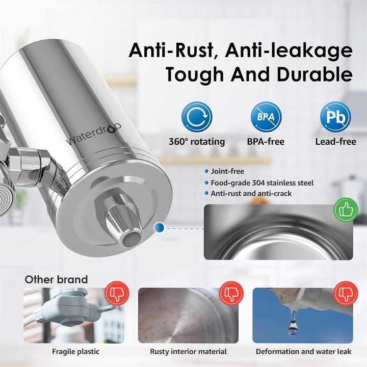 Produktbild Waterdrop Wasserfilter Wasserhahn-System (Rostfreier Stahl)