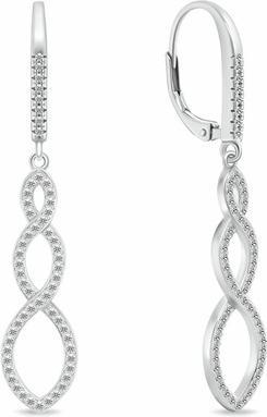 Brilio Silver - Luxury earrings with zircons EA143W