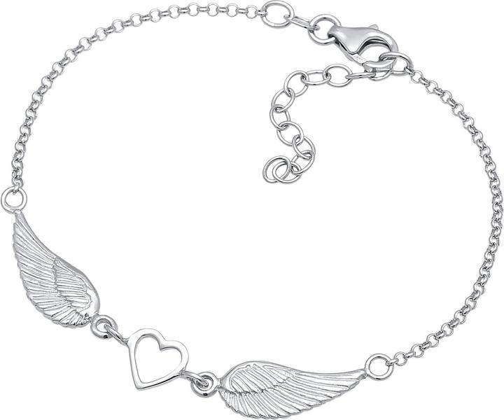 Elli Armband Herz Flügel 925 Sterling Silber (20 cm, 925er Sterling Silber)