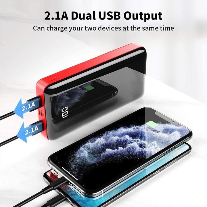 Produktbild Bextoo Powerbank 30000mAh, Rot (27000 mAh, 22.50 W, 22.50 Wh)