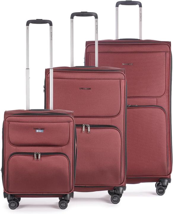 Produktbild Stratic 3-teiliges Weichschalen-Kofferset mit TSA-Schloss (Handgepäck (bis 50l), M (50 - 90l), L (90 - 115l))