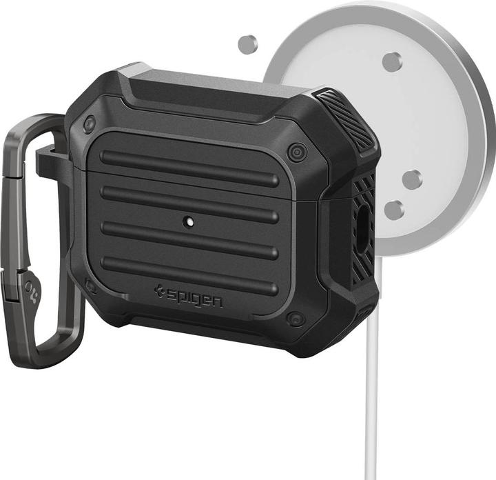 Spigen TOUGH ARMOR MAG MAGSAFE Apple AIRPODS PRO 1 / 2 BLACK (Headphone bag)