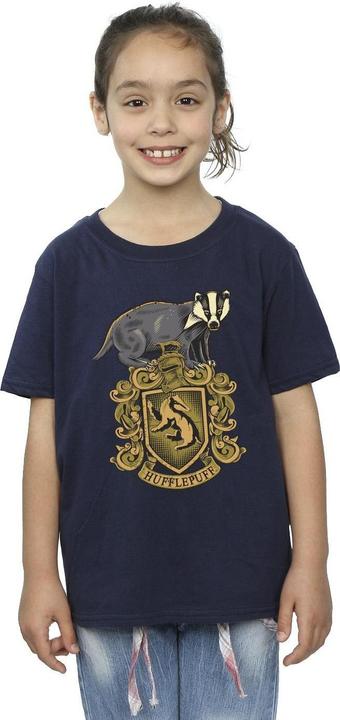 Immagine prodotto Hufflepuff Sketch Crest Maglietta Ragazze (128)