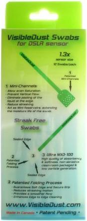 Image du produit Visible Dust Ultra MXD-100 V-Swab, 1.3x pour capteurs MFT - 12 pièces