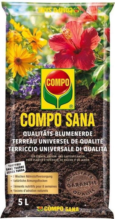 Actual product image Compo SANA quality potting soil - peat-free (5 l, Soil without peat)