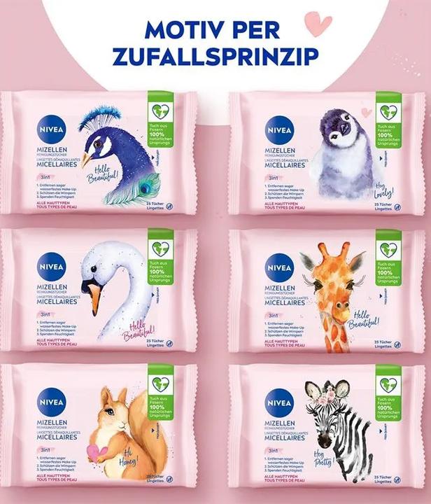 NIVEA Reinigungstücher Mizellen 3in1 Multipack 6 x 25 Stück (Reinigungstücher)