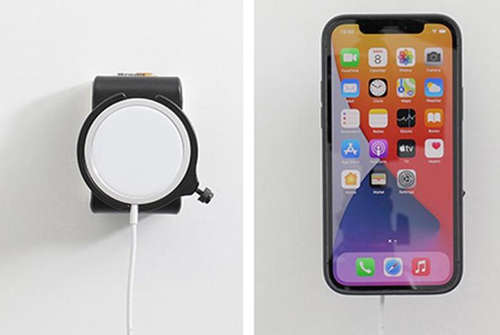 Image du produit Brodit Support MagSafe avec rotule et adaptateur de charge pour voiture
