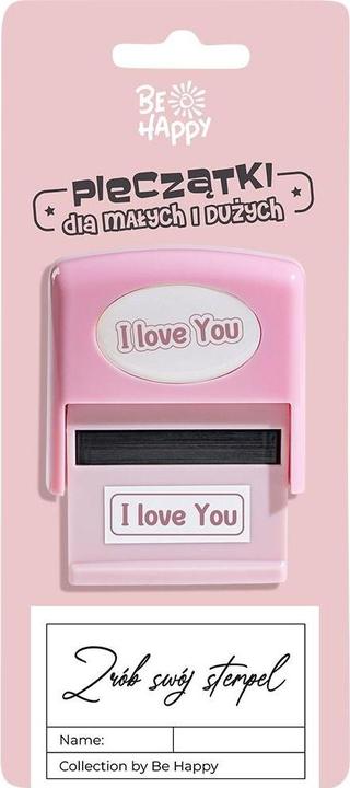 Stempeln Sie mit den Worten „Ich liebe Dich“.