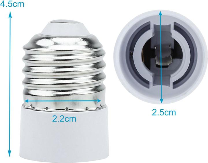 Image du produit Intirilife Adaptateur de culot d'ampoule E27 vers E14