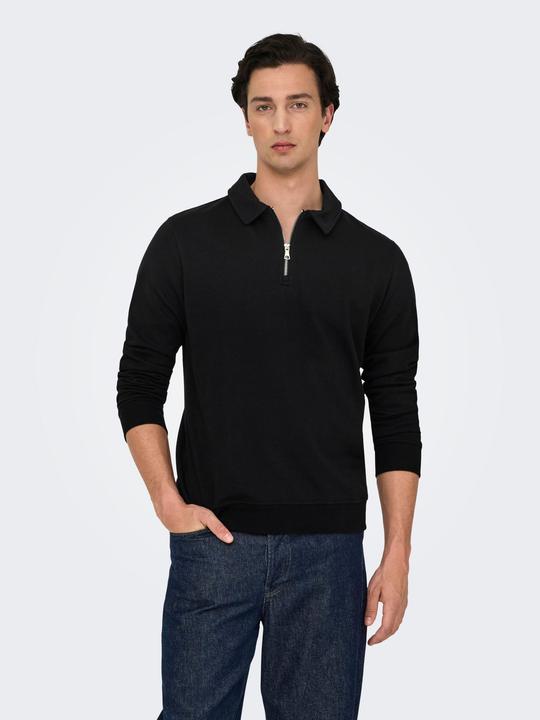 Actual product image Only & Sons Onsdavid Reg Half Zip Sweat (M)