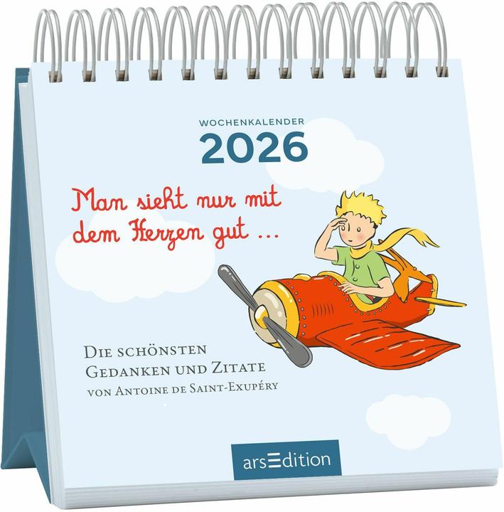 Immagine prodotto Mini-Wochenkalender Man sieht nur mit dem Herzen gut... 2026 (Tedesco)