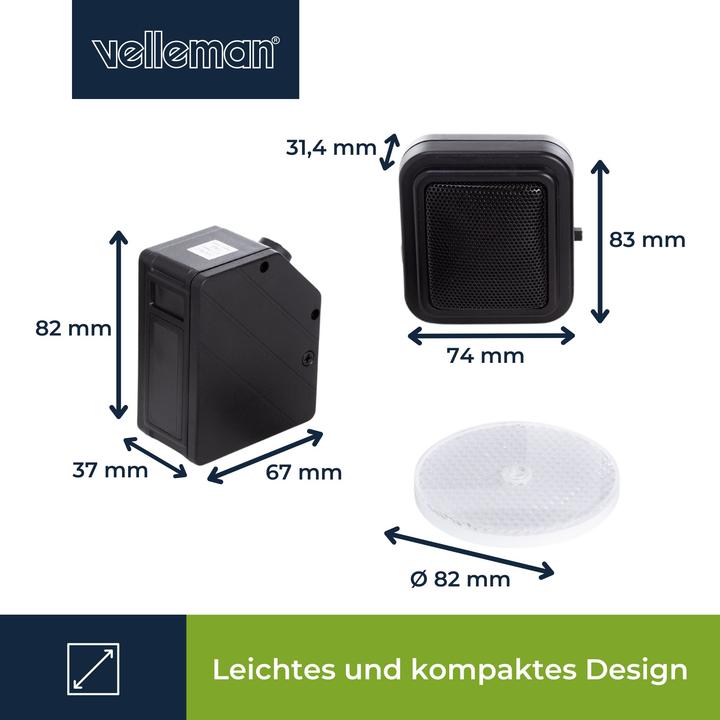 Image du produit Velleman Système de sécurité infrarouge miniature sans fil - 7 m (7 m)