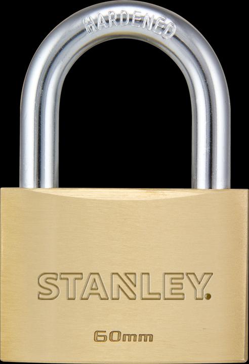 Actual product image Stanley Brass padlock 60mm std shackle