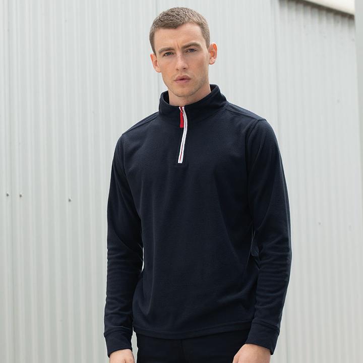 Immagine prodotto Finden & Hales Top in pile con zip al collo e maniche lunghe (L)