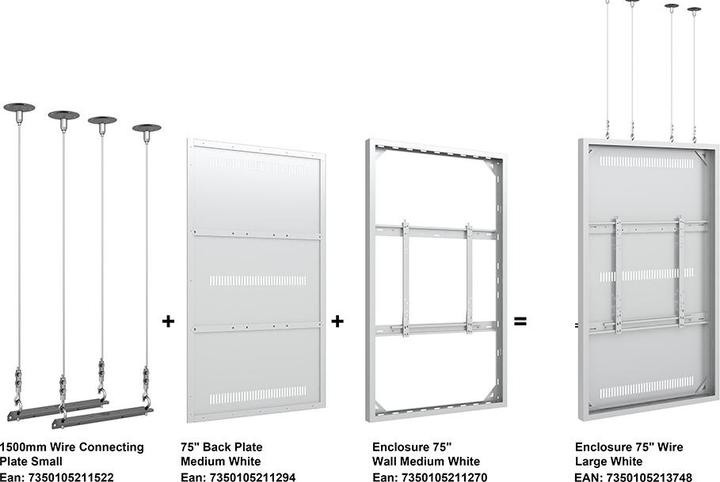 Actual product image Multibrackets M Pro Series Enclosure 75" Wire Medium White