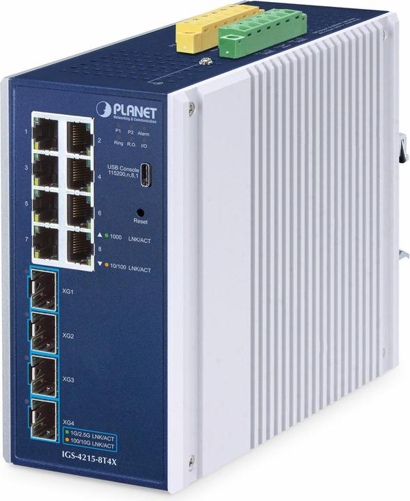 Produktbild Planet Industrial L2/L4 8-Port Managed Switch IGS-4215-8T4X (8 Ports)