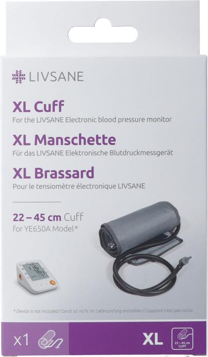 Actual product image Livsane Manschette XL 22-45cm zu Blutdruckmessgerät YE650A