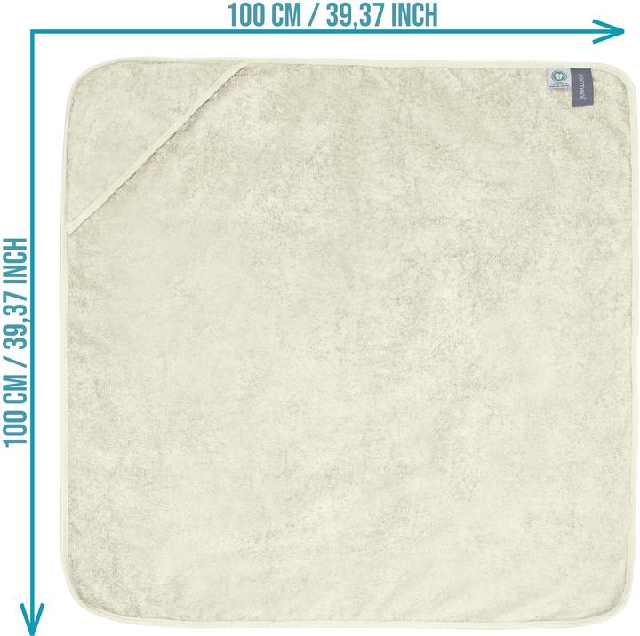 Produktbild Aspero 2x Baby Kapuzenhandtücher aus Bio-Baumwolle 100x100 cm - 9233