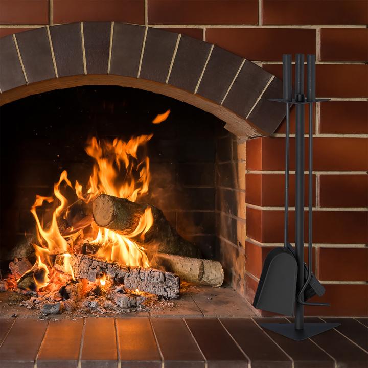 Actual product image Relaxdays Fireplace Tool Set (18.5 x 16.5 x 60 cm)
