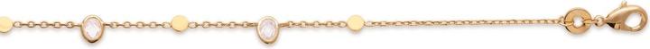 Lara Vergoldetem Messing ARMBAND – 16+2 – ZIRKONIA (Vergoldet)