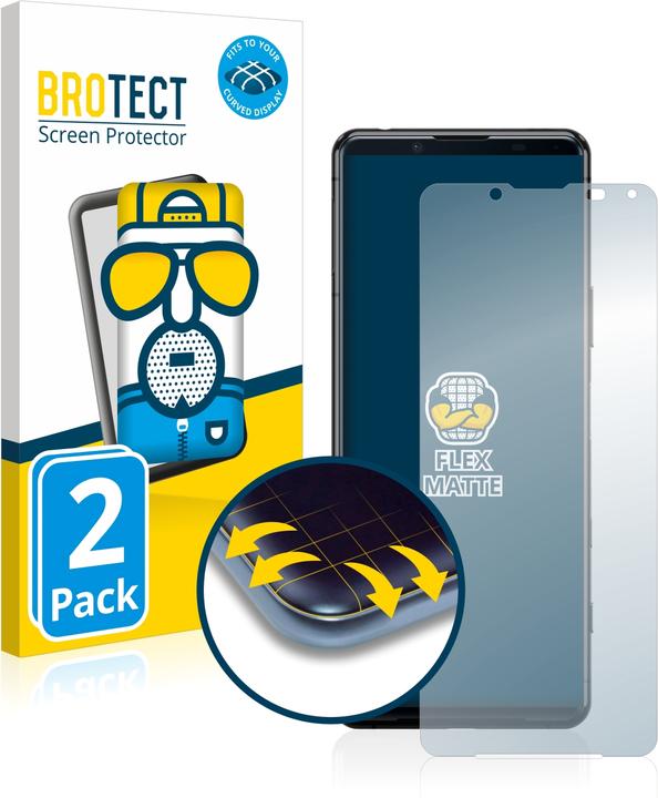 Produktbild BROTECT Full-Cover Displayschutz Matt (2 Stück, Sony Xperia 5 II)