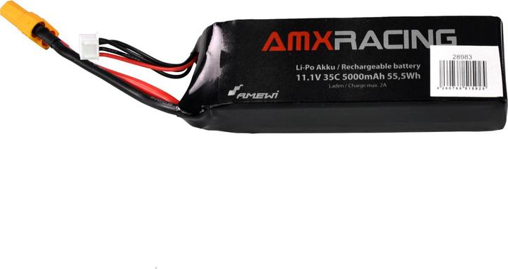 Actual product image Amewi LiPo battery 3S 11.1V 5000mAh 35C XT90 (11.10 V, 5000 mAh)