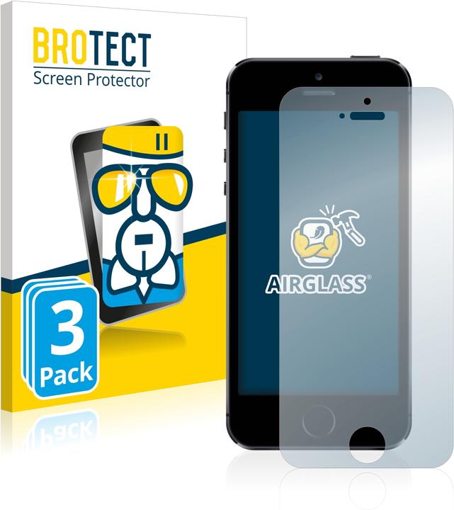 Produktbild BROTECT AirGlass Panzerglasfolie (3 Stück, Apple iPhone 5s)