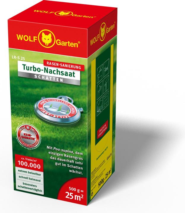 Produktbild Wolf-Garten Turbo-Nachsaat Schattenrasen LR-S 25 (Pflanzensamen)