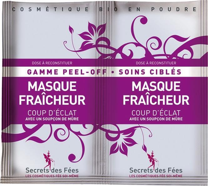 Image du produit Secrets des Fées Masque visage frais BIO coup de fouet fraîcheur mûre - 2x8g -