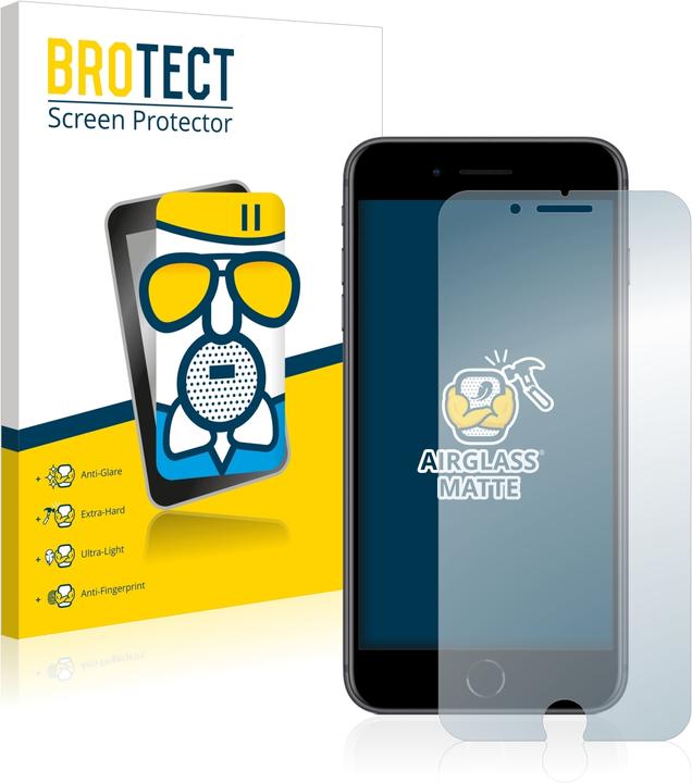 Produktbild BROTECT AirGlass Panzerglasfolie Matt (1 Stück, Apple iPhone 8 Plus)