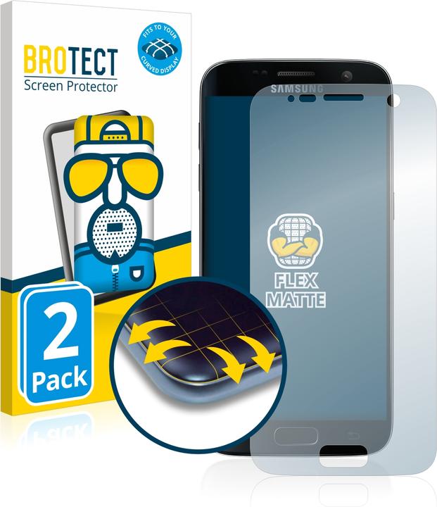 Produktbild BROTECT Full-Cover Displayschutz Matt (2 Stück, Samsung Galaxy S7)