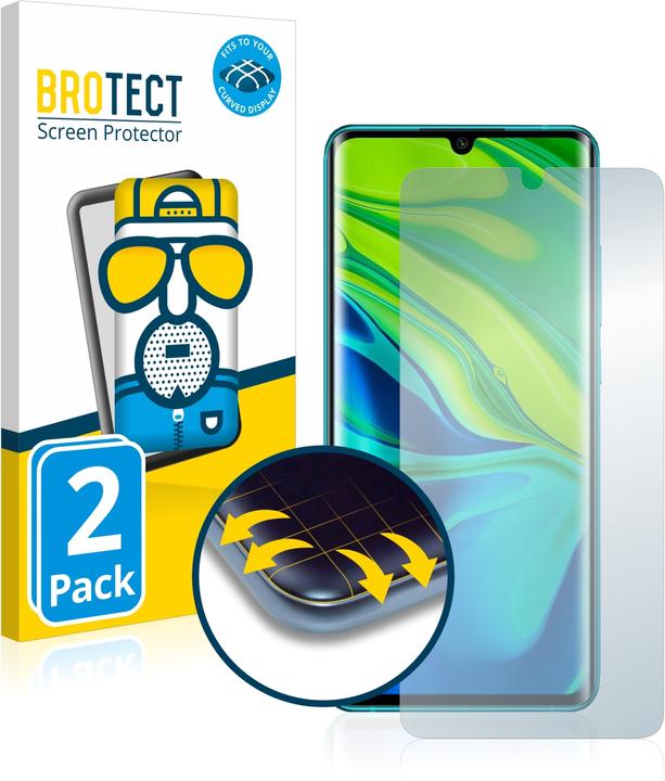 Actual product image BROTECT Full-Cover Protector Matte (2 Piece, Xiaomi Mi Note 10)