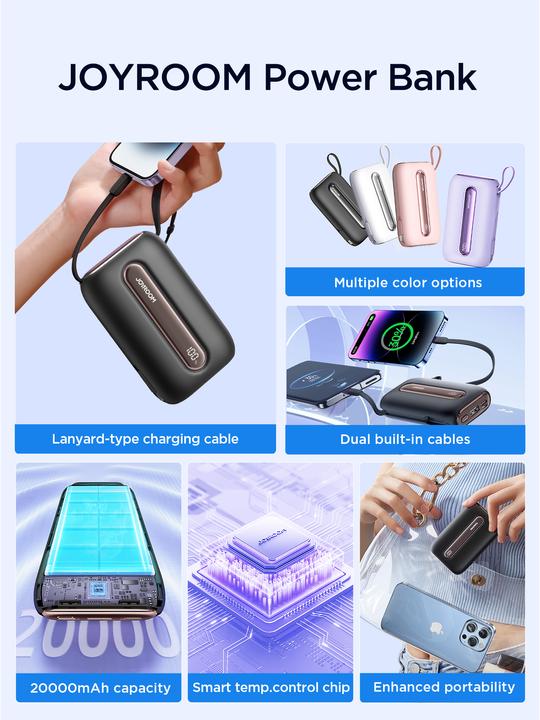 Immagine prodotto Joyroom PowerBank JR-L012 Plus 22.5W 20000mAh (nero) (20000 mAh, 22.50 W)