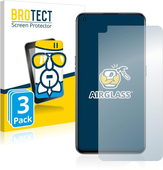 Produktbild BROTECT AirGlass Panzerglasfolie (3 Stück, Realme GT)